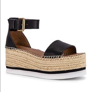 SEE BY CHLOE - GLYNN PLATFORM SANDALS IN BLACK